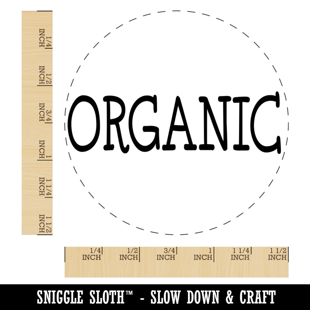 Organic Fun Text Self-Inking Rubber Stamp for Stamping Crafting Planners